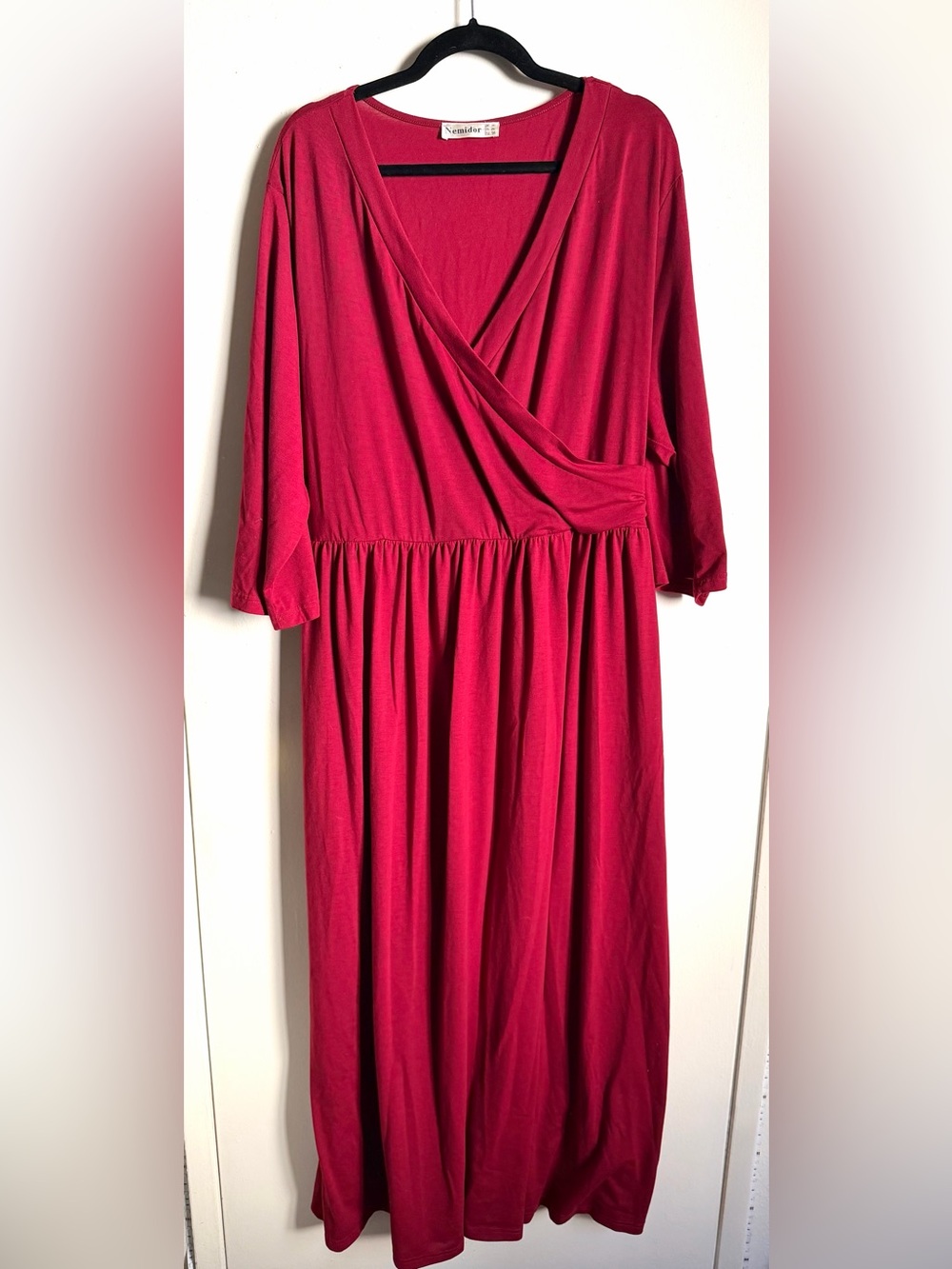 Nemidor ♥️ Faux-Wrap Maxi Dress in Red ♥️ 4X